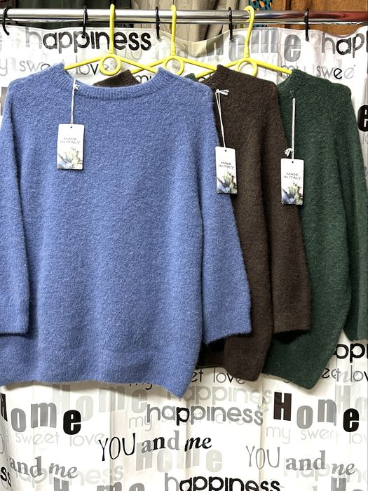 Свитер женский альпака +шерсть, Италия, оверсайз.