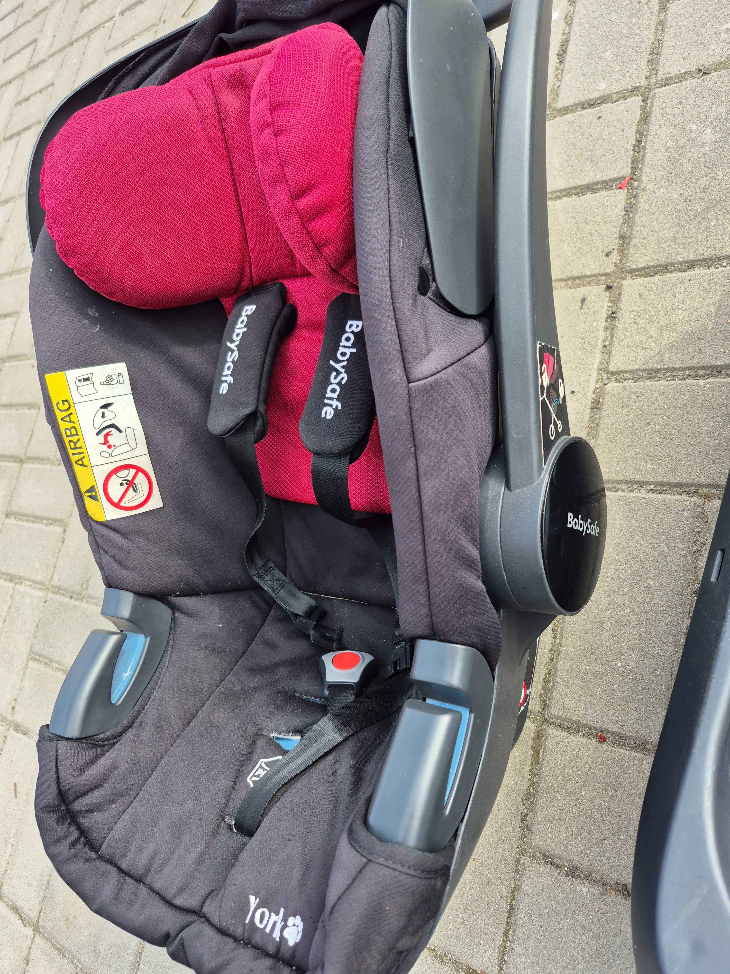 Fotelik samochodowy BabySafe York z bazą NOSIDEŁKO 0-13 KG ISOFIX