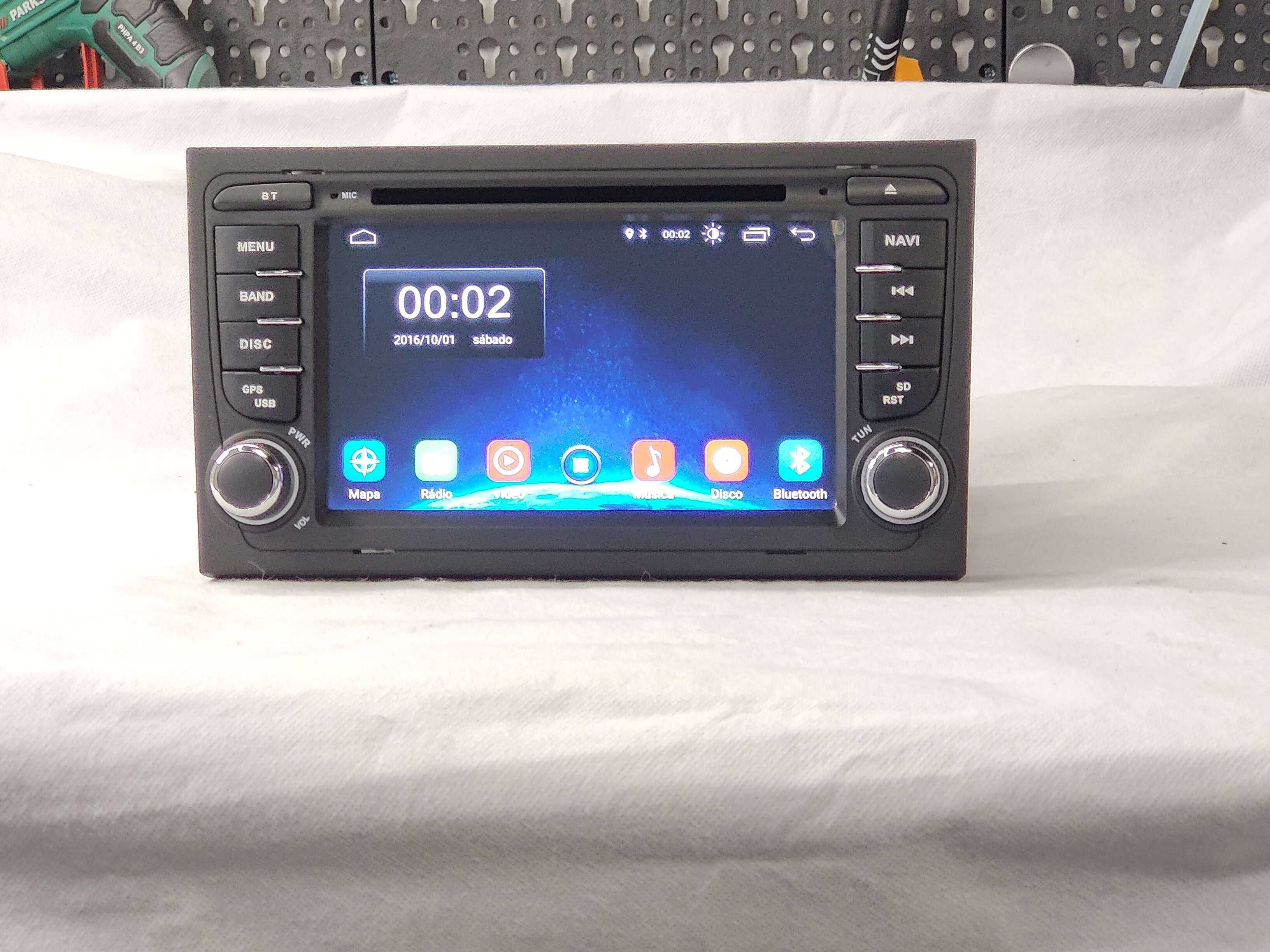 Radio 2 DIN Android Audi A4 - B6 B7 2GB RAM RDS DVD - Novo Garantia