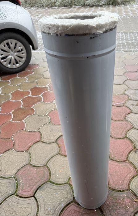 Komin zewnętrzny nowa rura ocieplona
