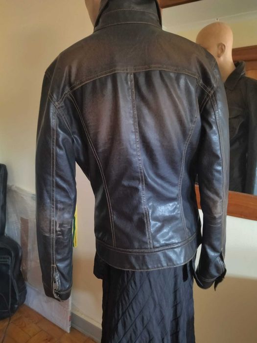 Casaco tipo Biker Tam. 34 S Pele Sintética