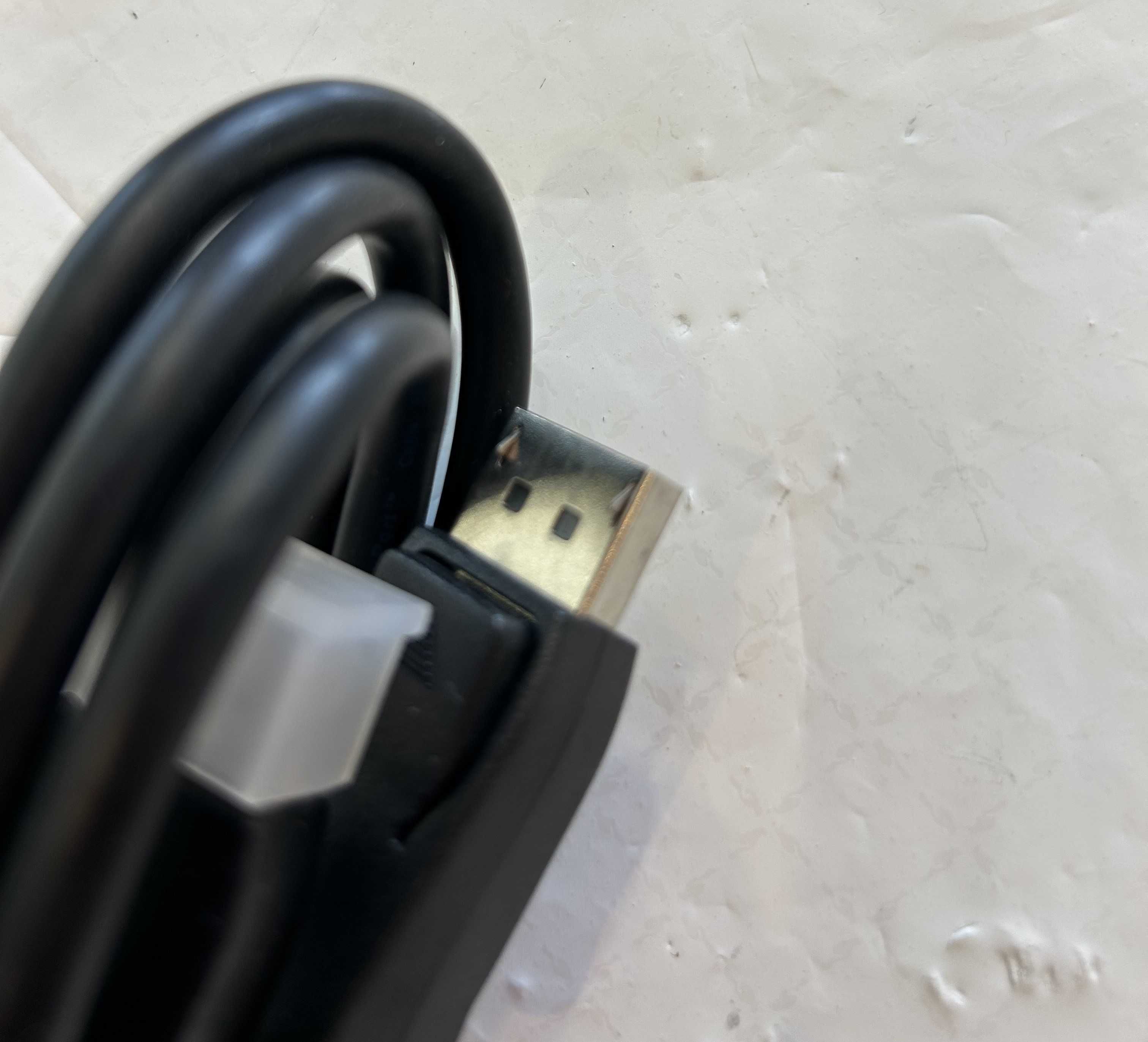 Kabel DisplayPort na DisplayPort Przewód DP-DP 2,1 m, czarny nowy