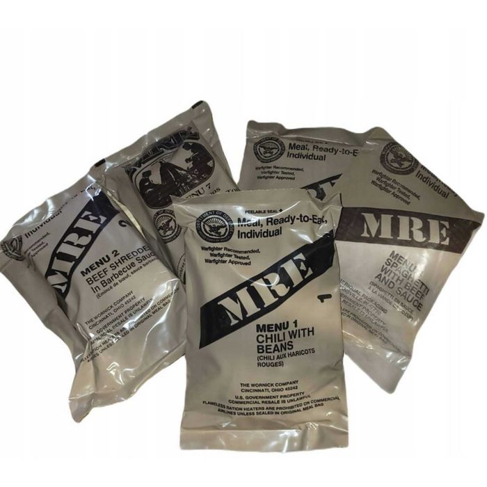Amerykańska racja żywnościowa – oryginalne MRE (menu 1-24)
