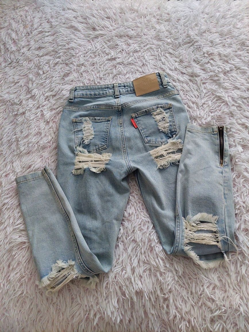 Podarte spodnie miss denim xs