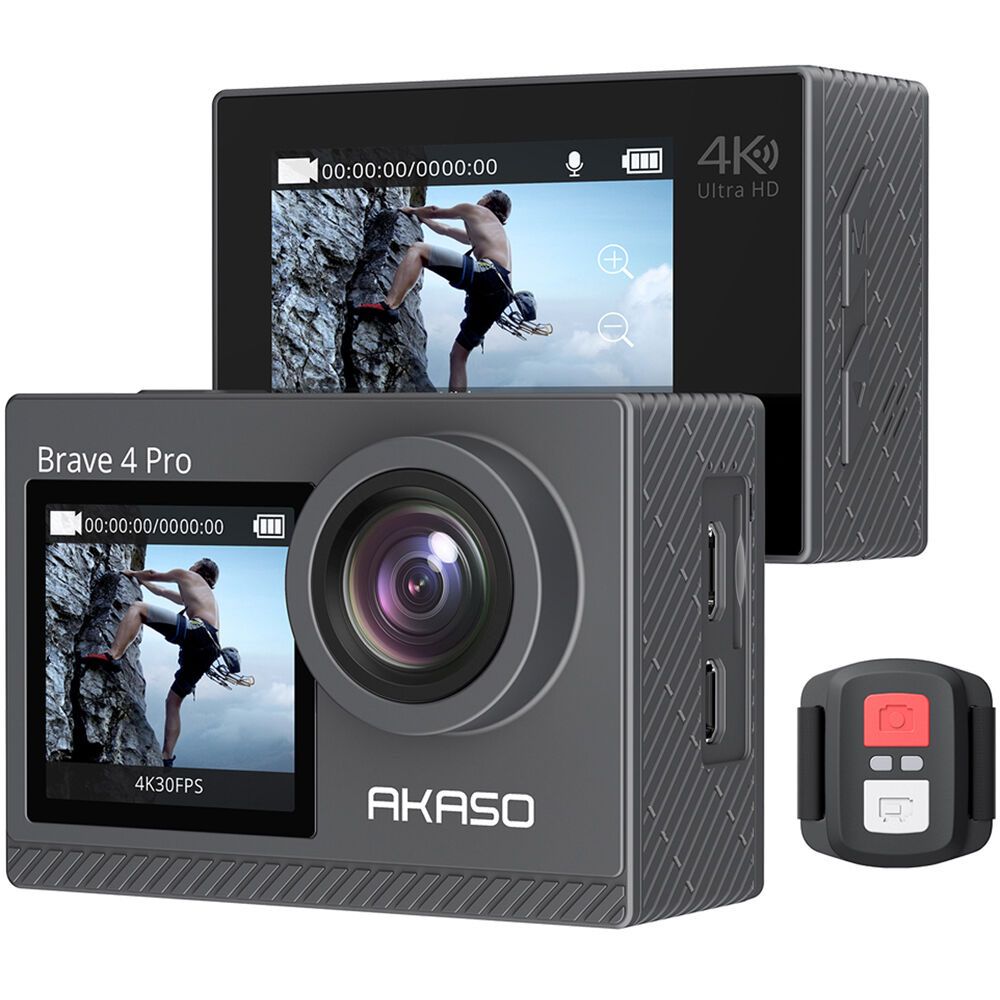 Екшн-Камера Відеокамера AKASO BRAVE 4 PRO 4K UHD 20МП 1350мАг