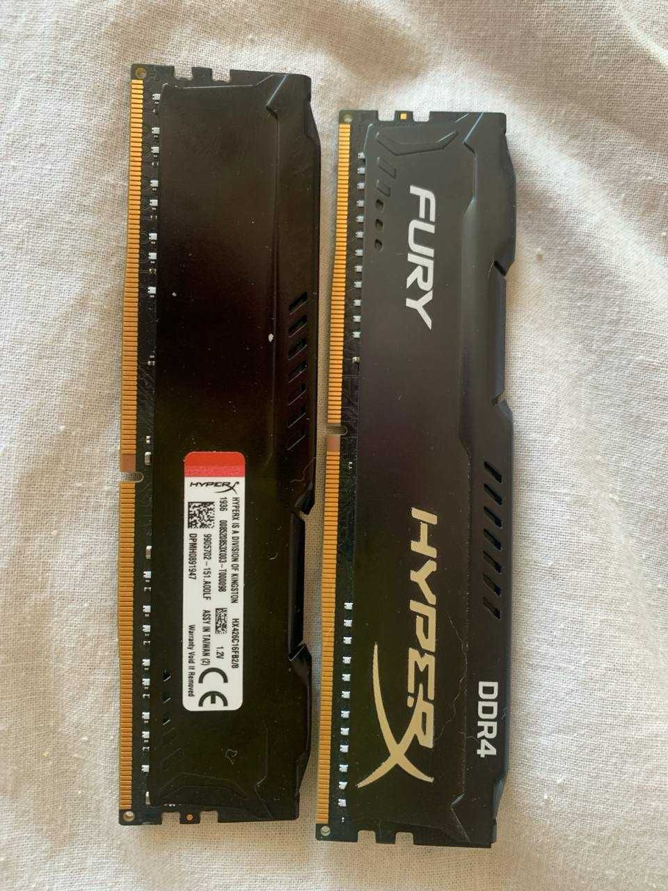 Оперативная память HyperX FURY Black DDR4 16GB (2x8GB) 2666MHz