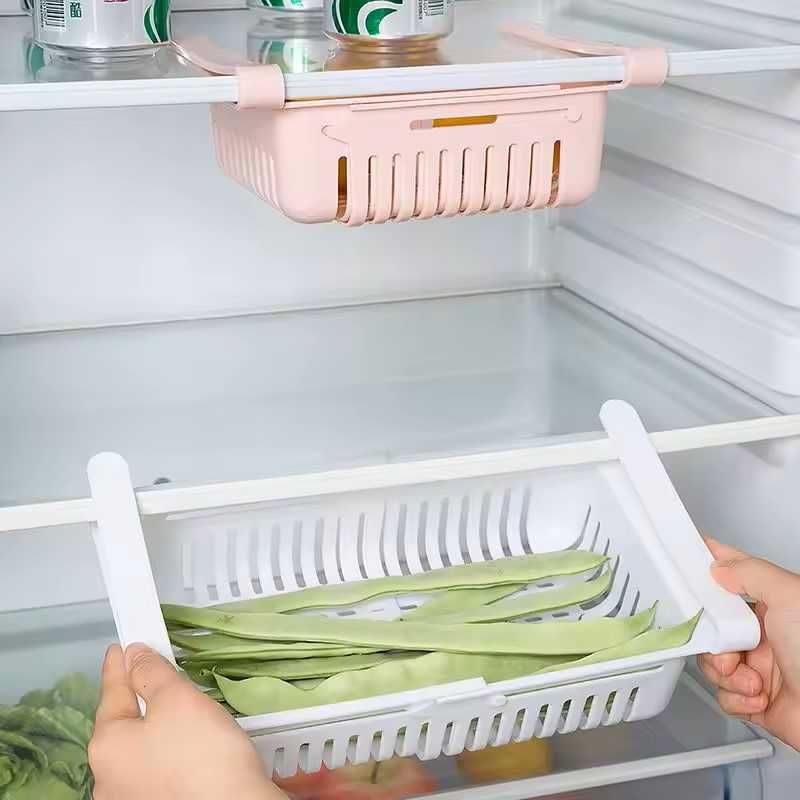 Навісний розсувний пластиковий органайзер у холодильник