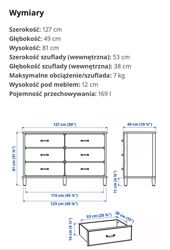 Komoda Tyssedal Ikea
