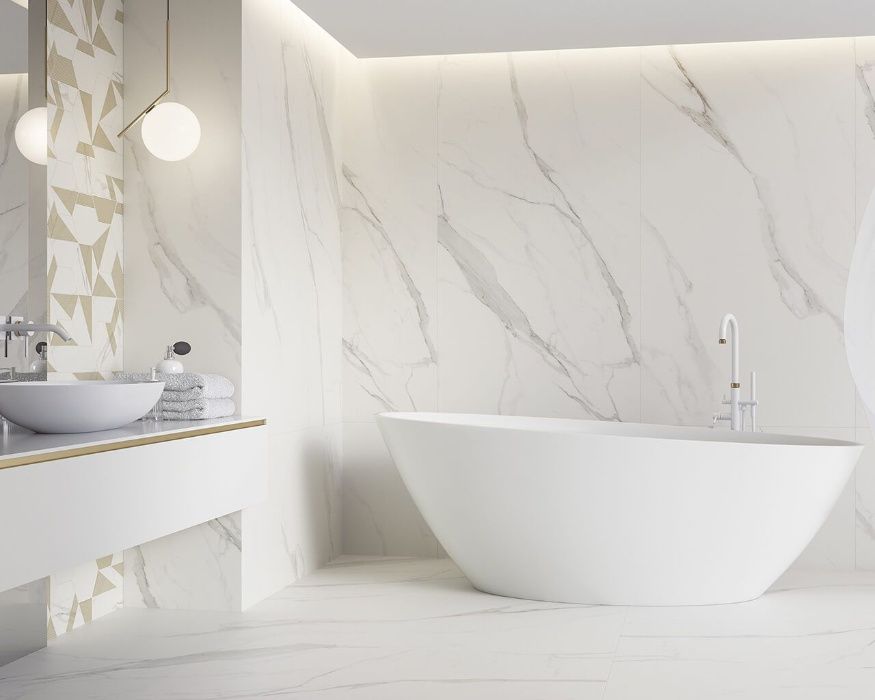 Płytki Marmur Calacatta Carrara 60x120 Mat Paradyż