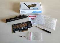 брендовый адаптер JEYI M.2 NVMe to PCI-E x4 (PCI-E 4.0/3.0)