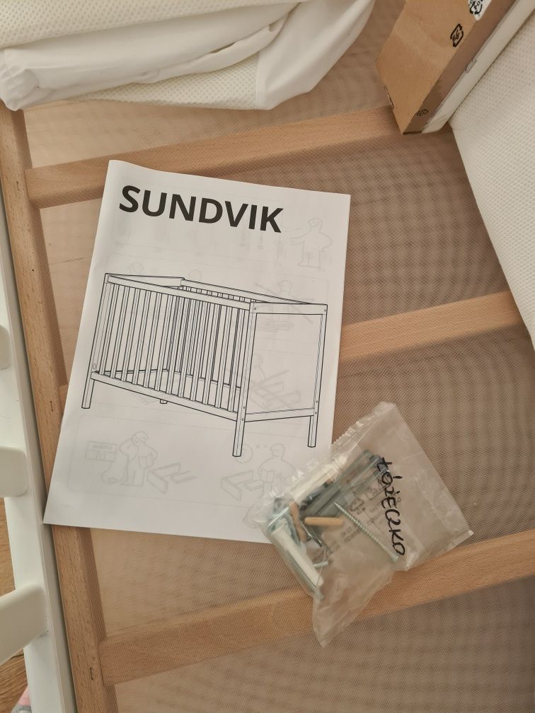 IKEA Sundvik łóżeczko MEGA ZESTAW