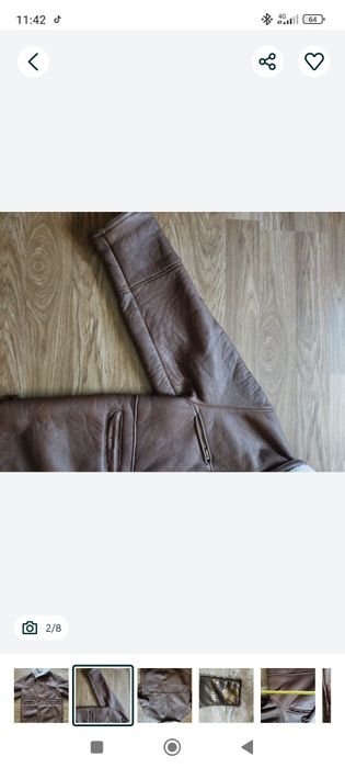 Дубленка кожаная шкіряна куртка