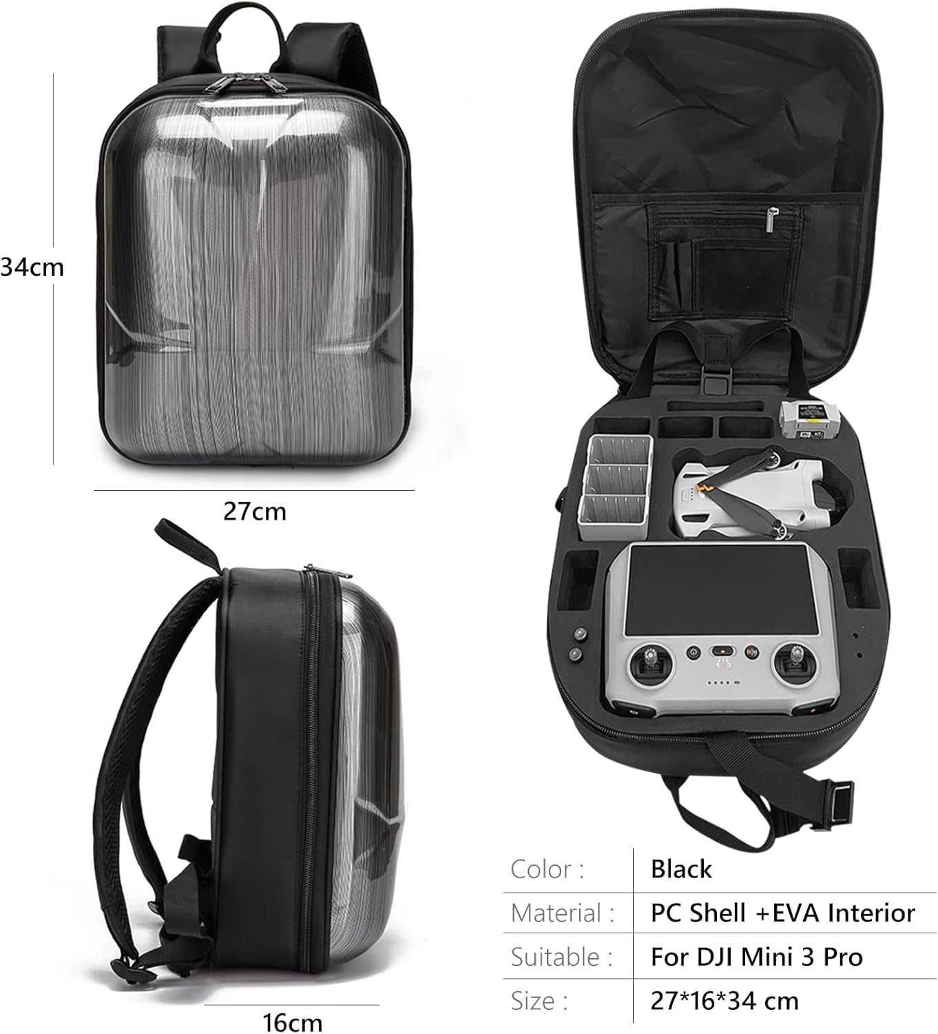GOLDCHAMP Torba do DJI Mini 3 Pro, wodoszczelna torba do przenoszenia
