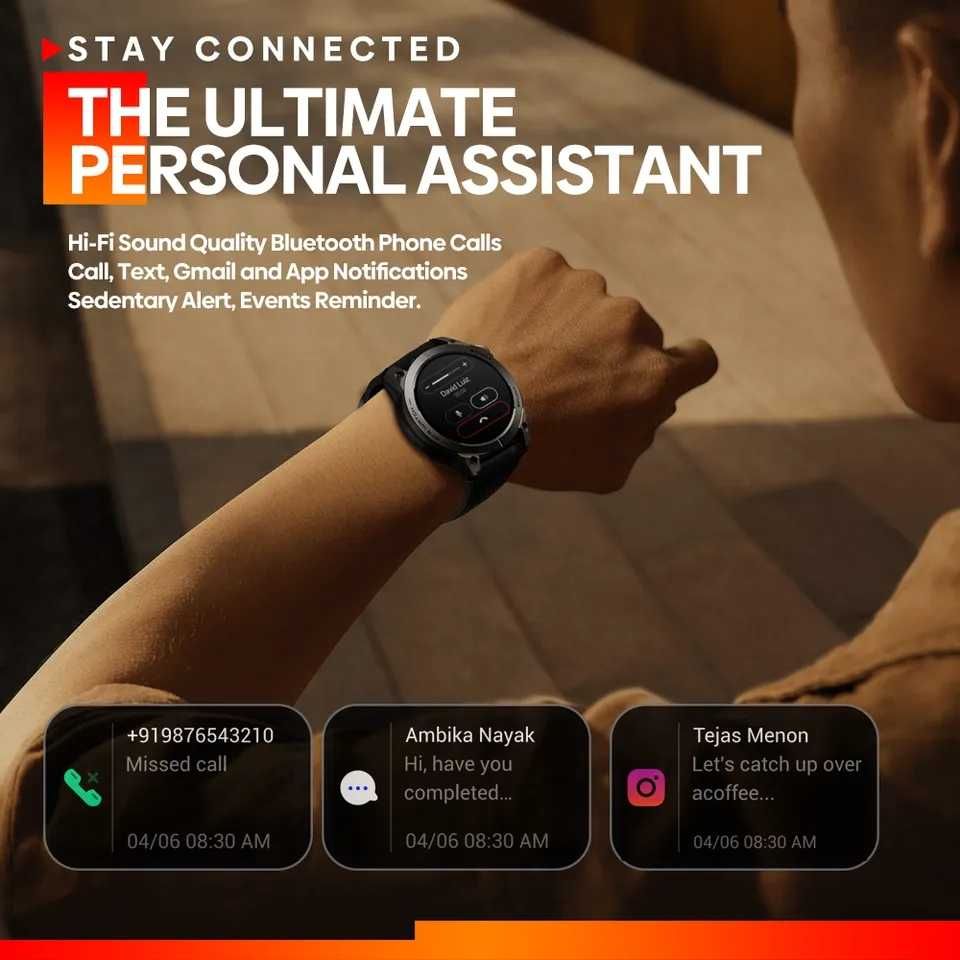 Zeblaze Stratos 3 GPS Amoled GorillaGlass Nowy Folia Orange Smartwatch