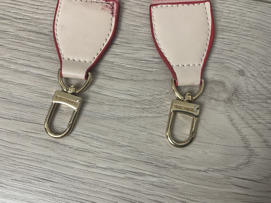 LV wymienny regulowany pasek do torebki szeroki Louis Vuitton różowy