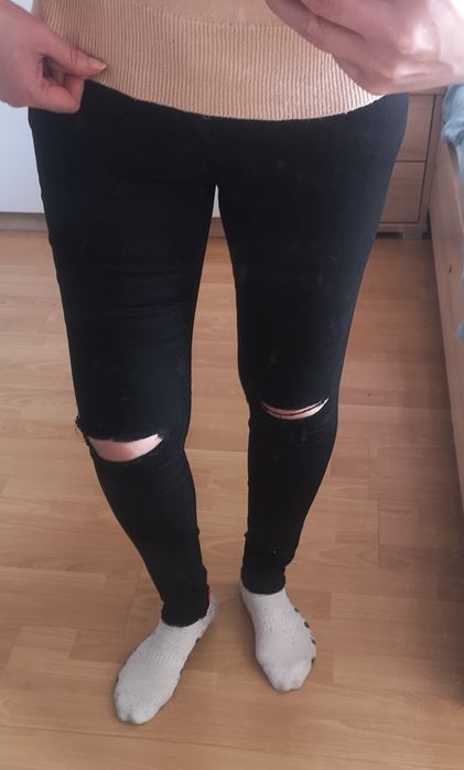 Spodnie czarne dziury xs, s