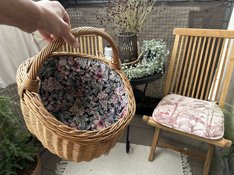 Kosz wiklinowy Niemiecki koszyk na grzyby piknikowy