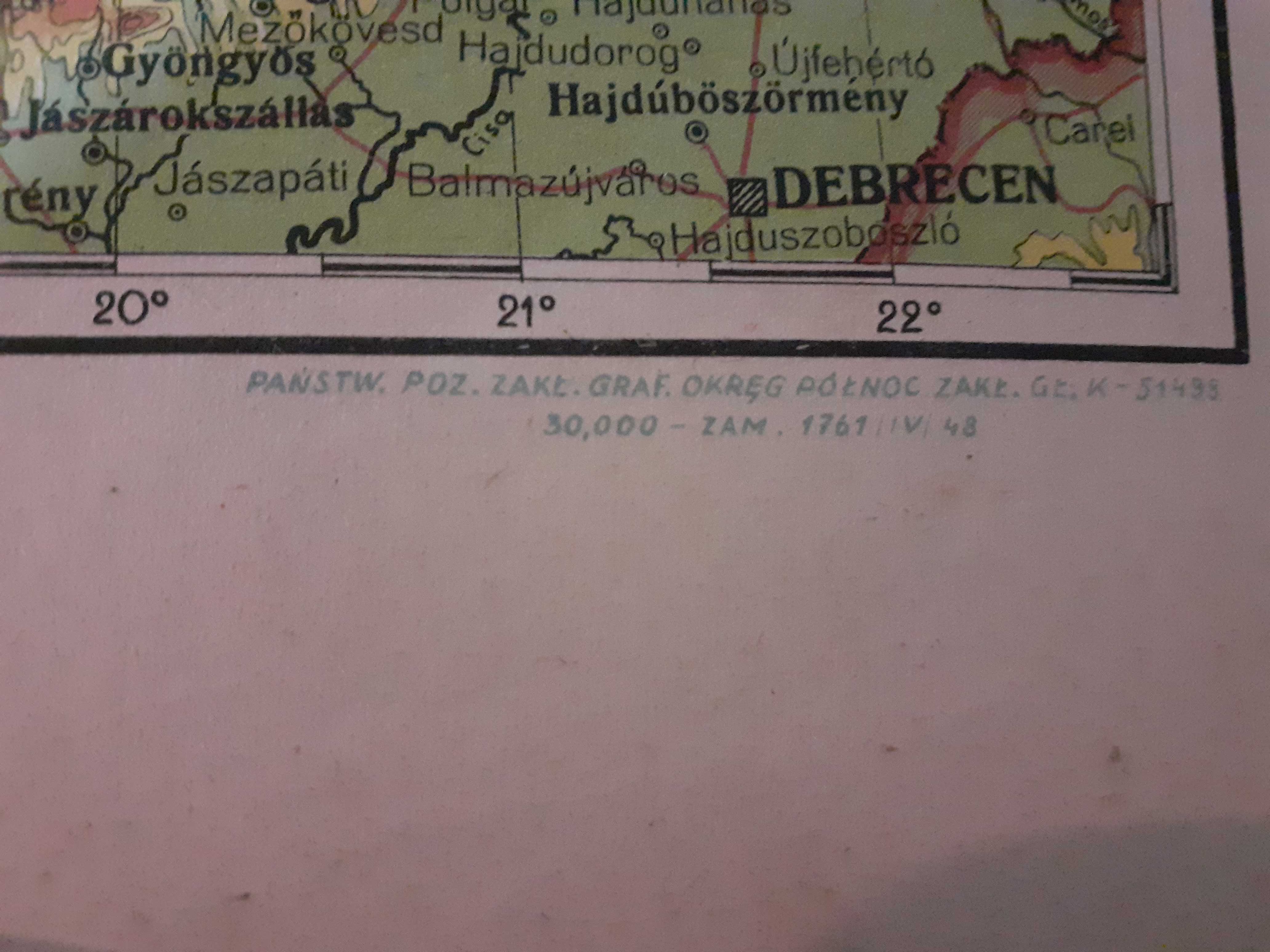 Mapa Czechosłowacji z 1948 roku