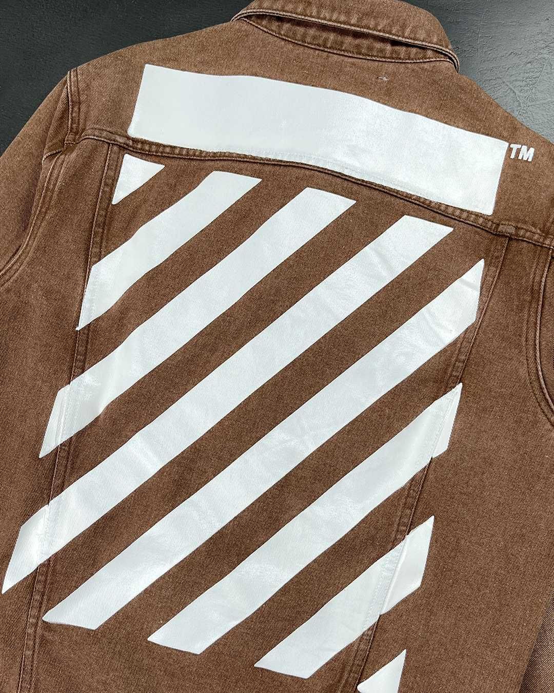 Куртка Off-White Diag-Stripe Denim Jacket Brown