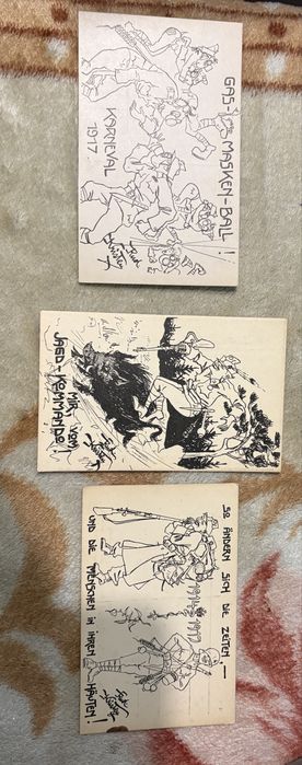 3 pocztówki Austro-Węgry Kristen grabendolch m.17 oddziały szturmowe