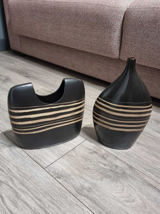 wazony komplet 2 sztuki brązowe