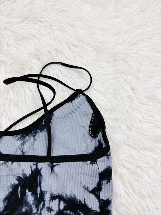 Biustonosz sportowy miękki S 36 czarno szary