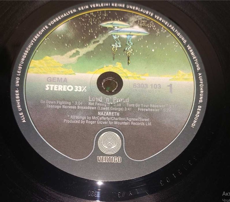 платівка Nazareth – Loud'N'Proud