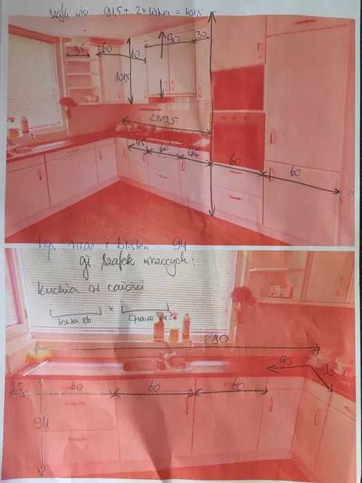 Meble kuchenne "Śnieżny puch"  Kuchnia z AGD