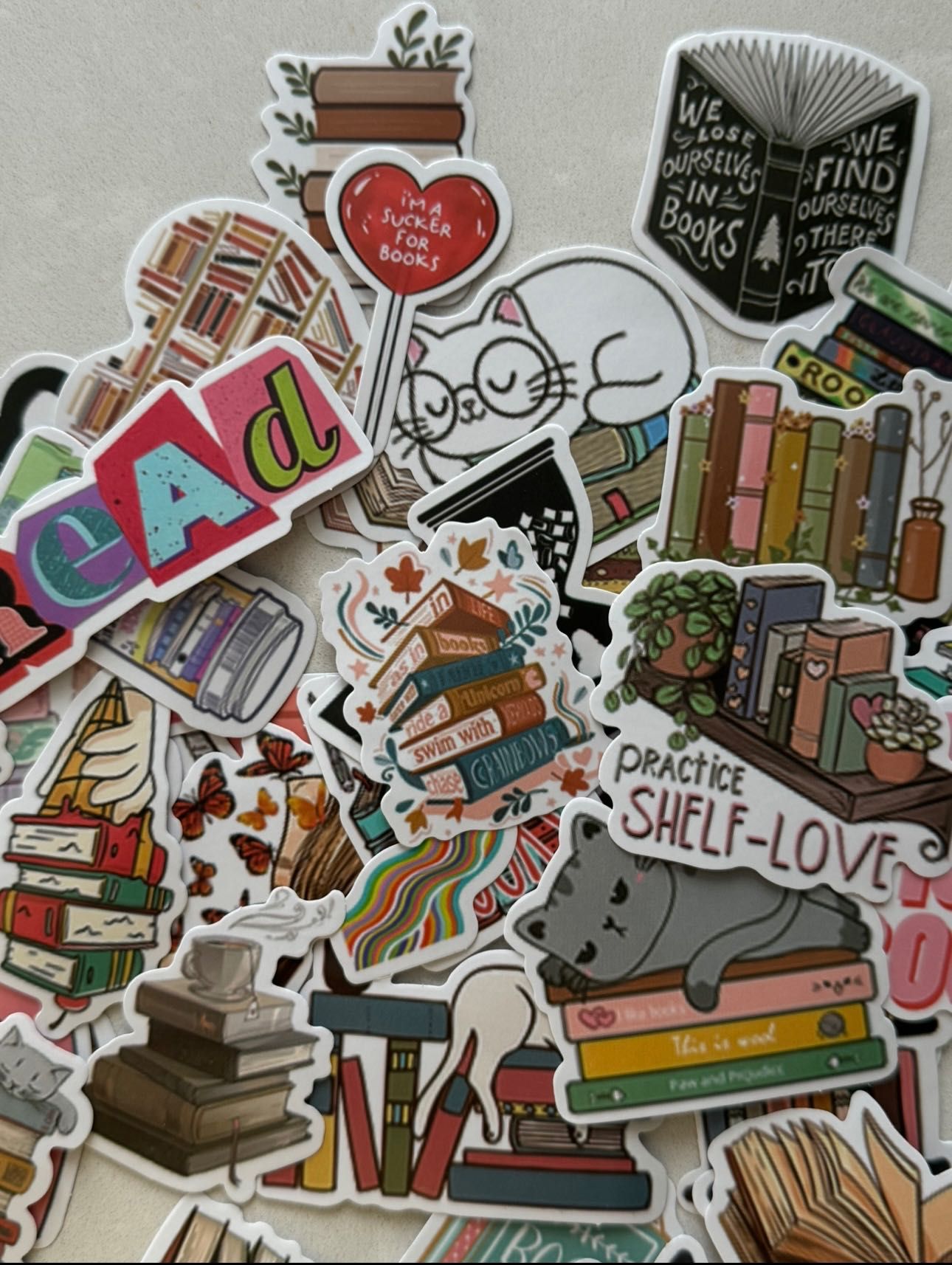 Набір наліпок для книголюбів (50 шт)