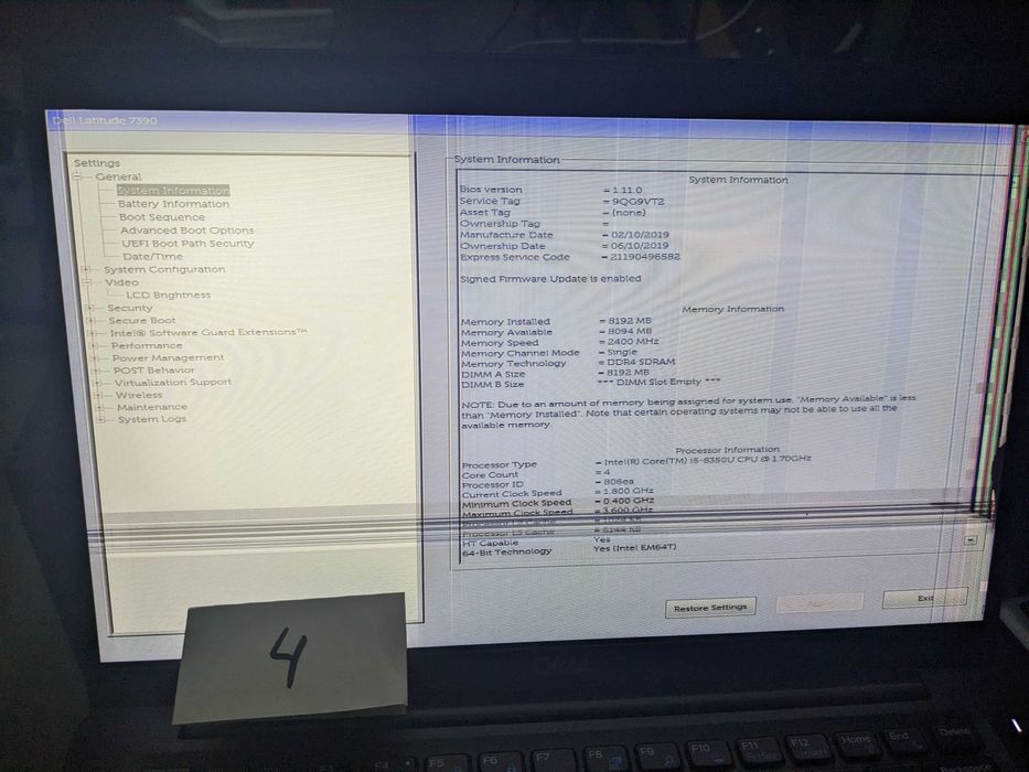 Матрица дисплея от Dell 7380 7390 7389 13.3" битаяLP133WF6 B133HAK01.4