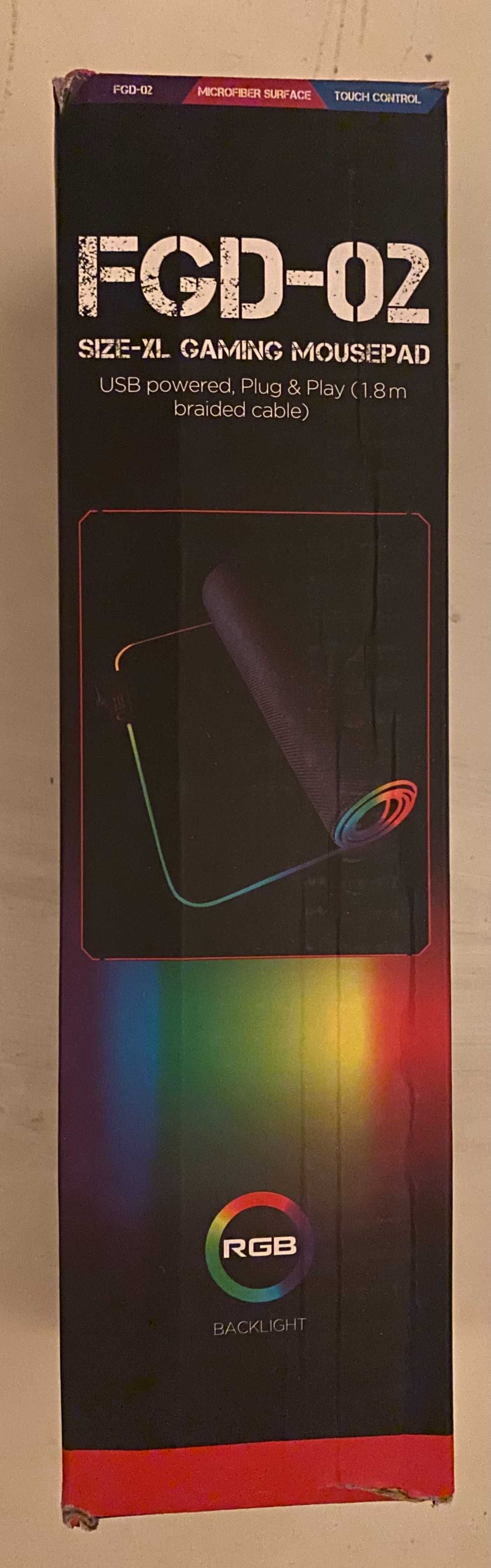 Podkladka pod mysz LED, mousepad FGD-02 XXL