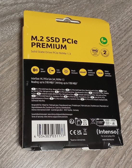 SSD  накопичувач  Intenso  500 GB .