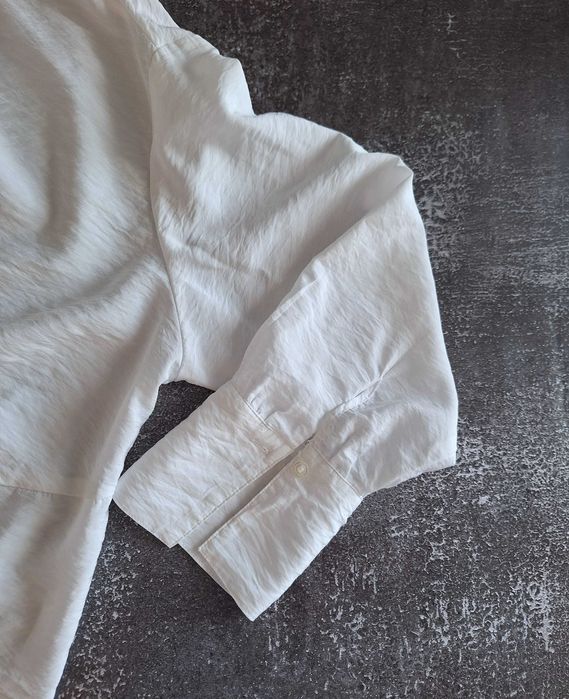 Biała Sukienka Koszulowa H&M Wiązanie z przodu S/M wiskoza