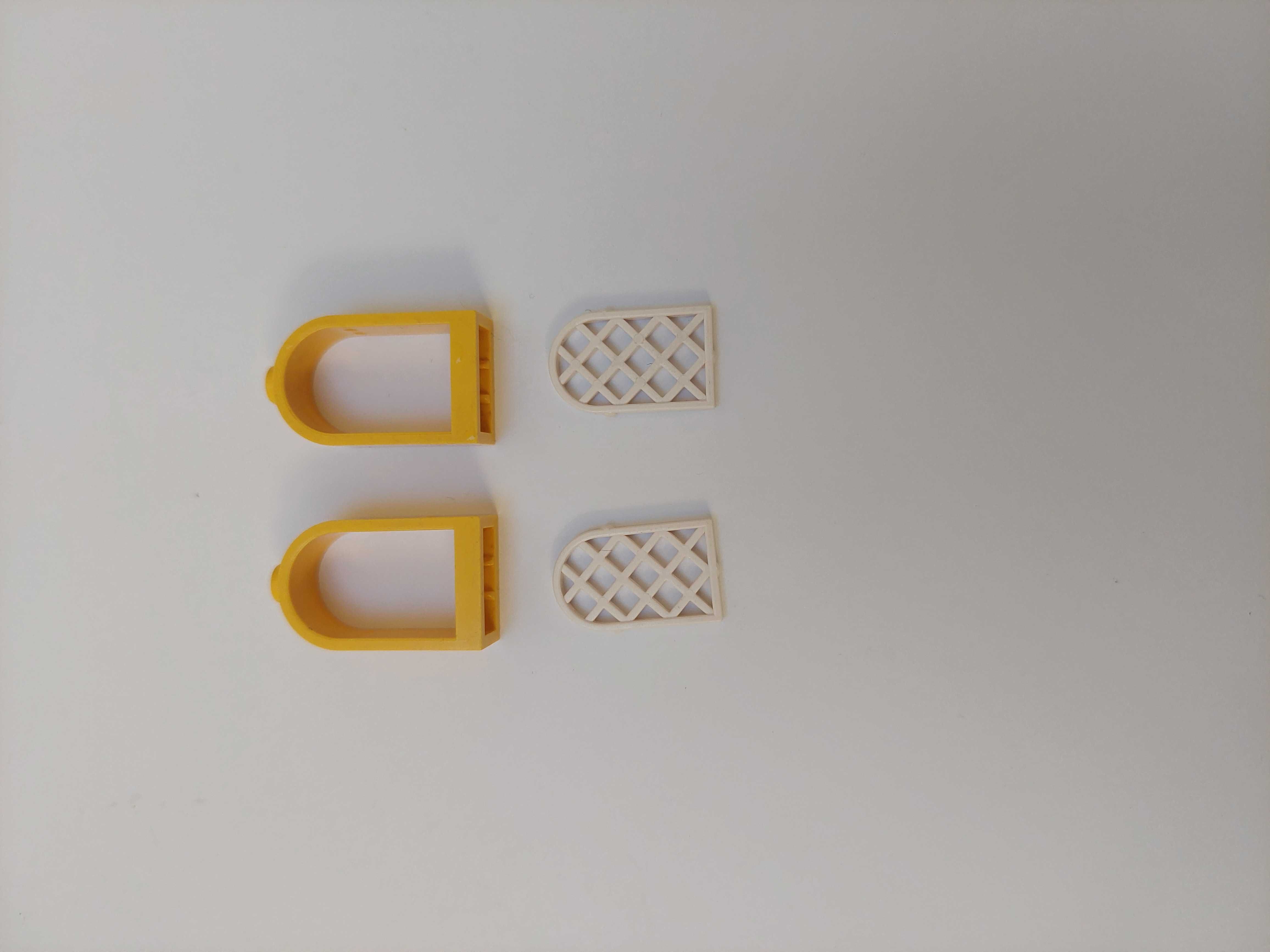 Lego Pirates okna z zestawu 6289 - 30046 white + 30044 window yellow