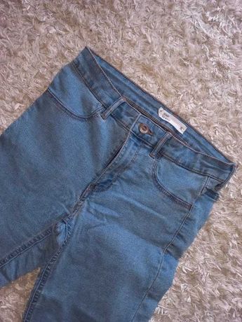 Spodnie jeansowe dżinsowe skinny midi waist