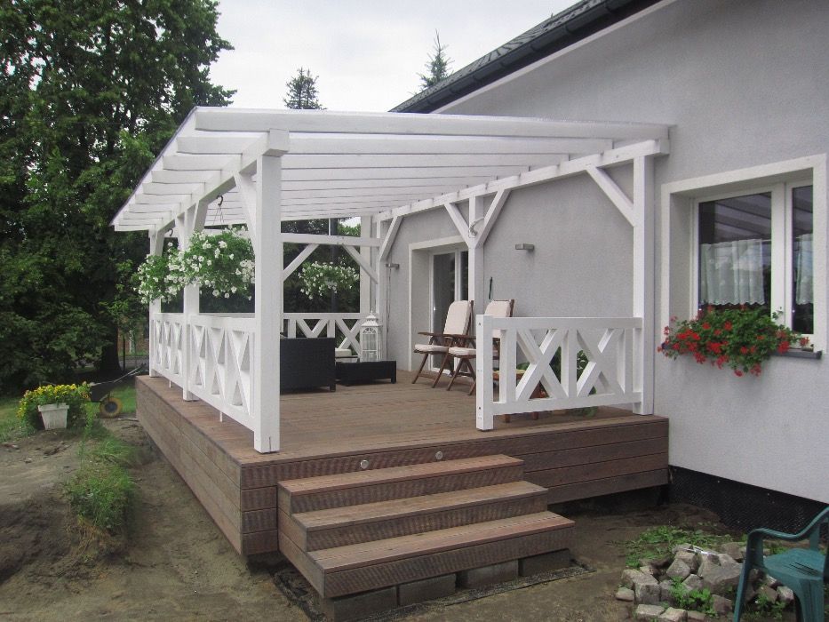 Altana z drewna pergola taras drewniany