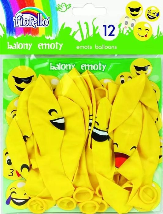 Balony Emoty (12 sztuk). Fiorello. Nowy Produkt