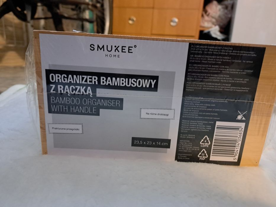 Organizer bambusowy z raczka