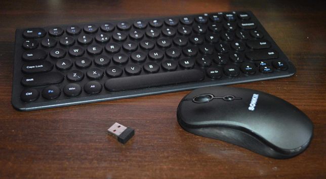 Беспроводная клавиатура и мышь Sonkir 2.4 GHz Ultra Thin Акумулятор