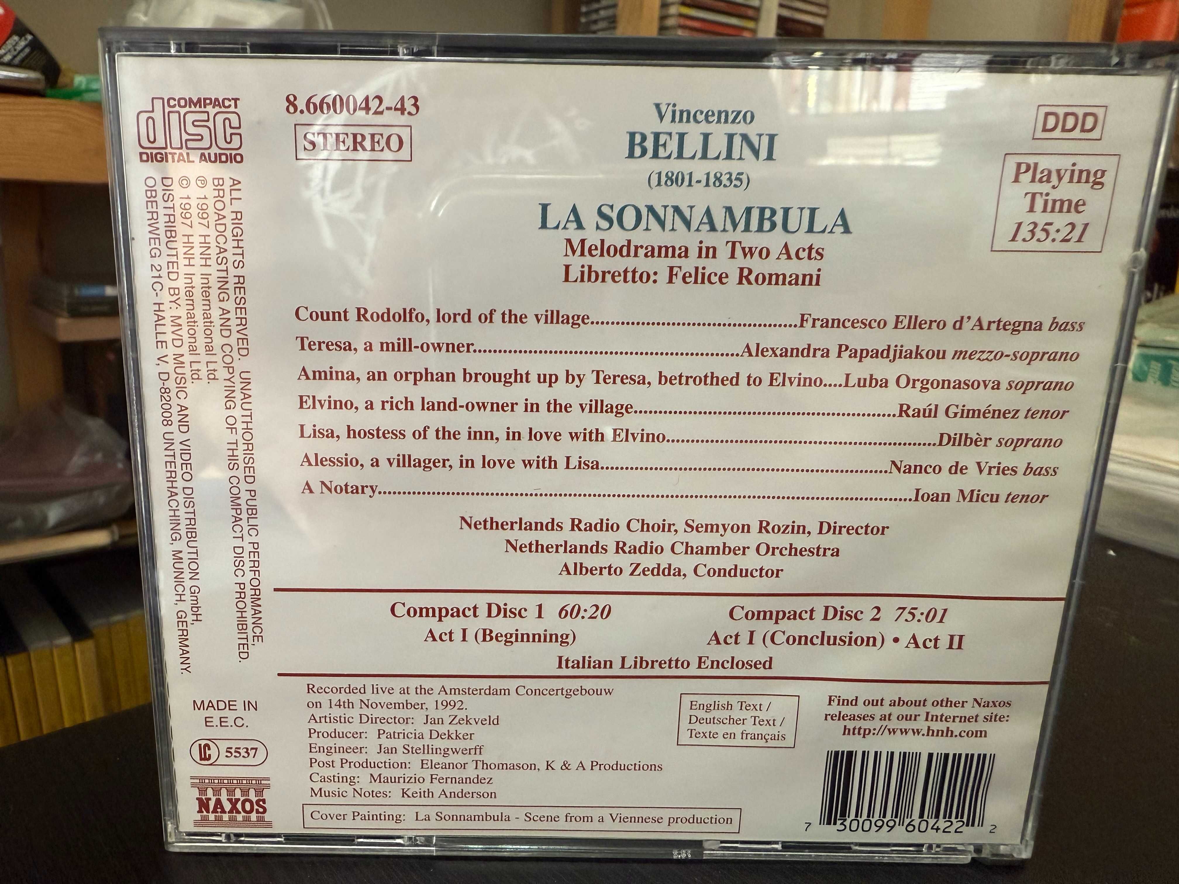 Bellini – La Sonnambula – D'Artegna, Papadjiakou – Alberto Zedda