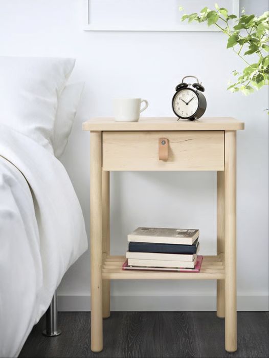 Mesa de cabeceira, bétula, IKEA