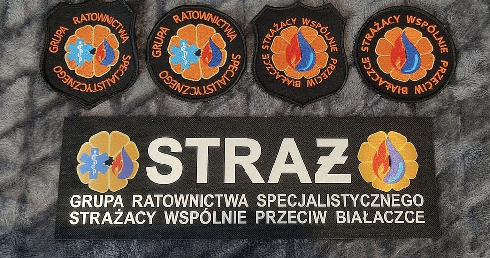 Naszywki strażackie specjalistyczna grupa ratownictwa