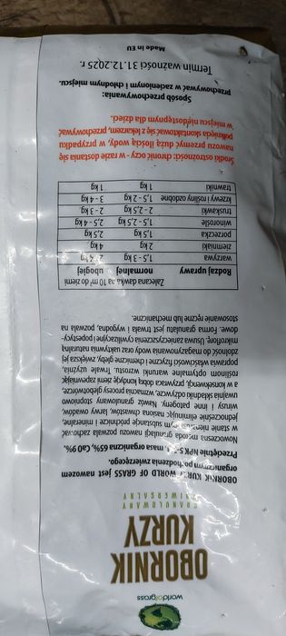 Obornik granulowany ekologiczny nawóz 9 litrów