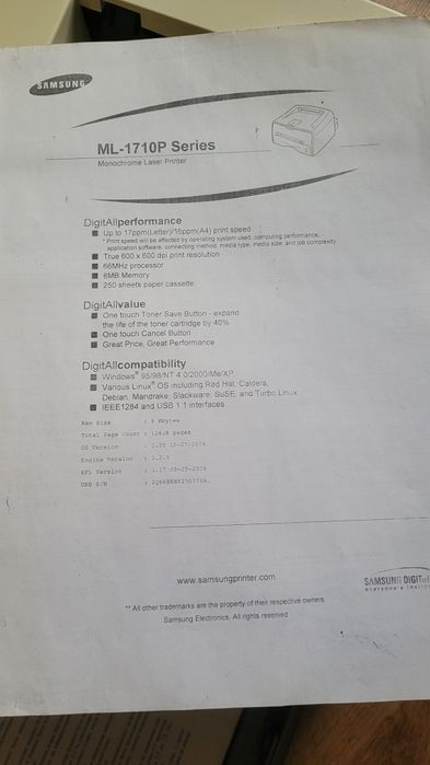 Принтер samsung ml-1710