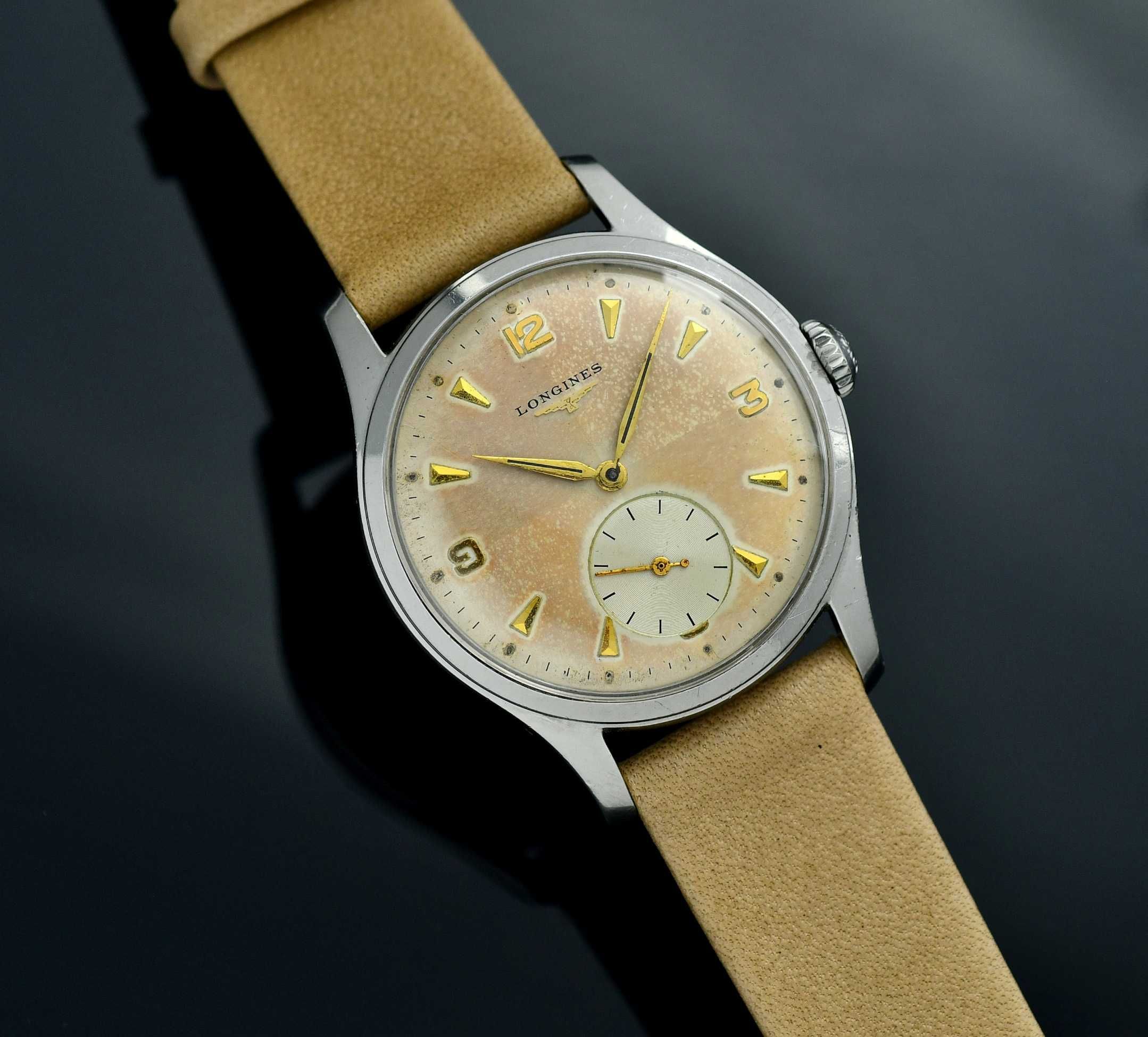 Zegarek LONGINES - Stal 34.5mm - Vintage z 1955 roku - Mechaniczny