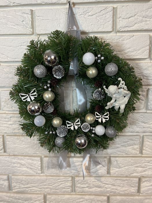 Віночок новорічний, різдвяний декор вінок