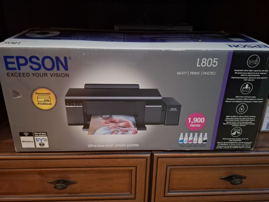 Принтер для цветной печати  Epson L805 с WI-FI