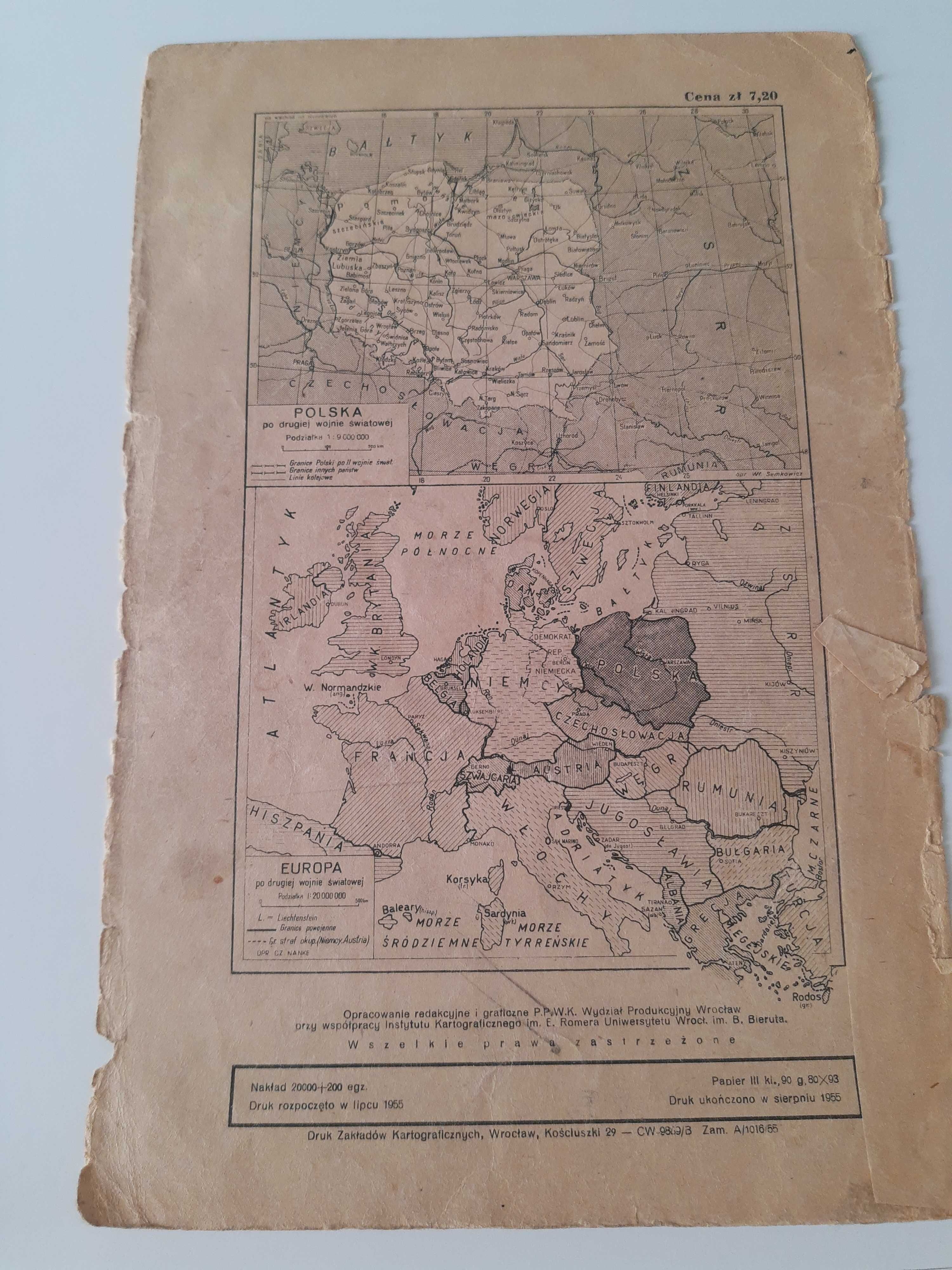 Mały atlas historyczny z 1955 roku
