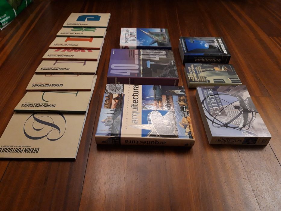 Vários livros de arquitectura