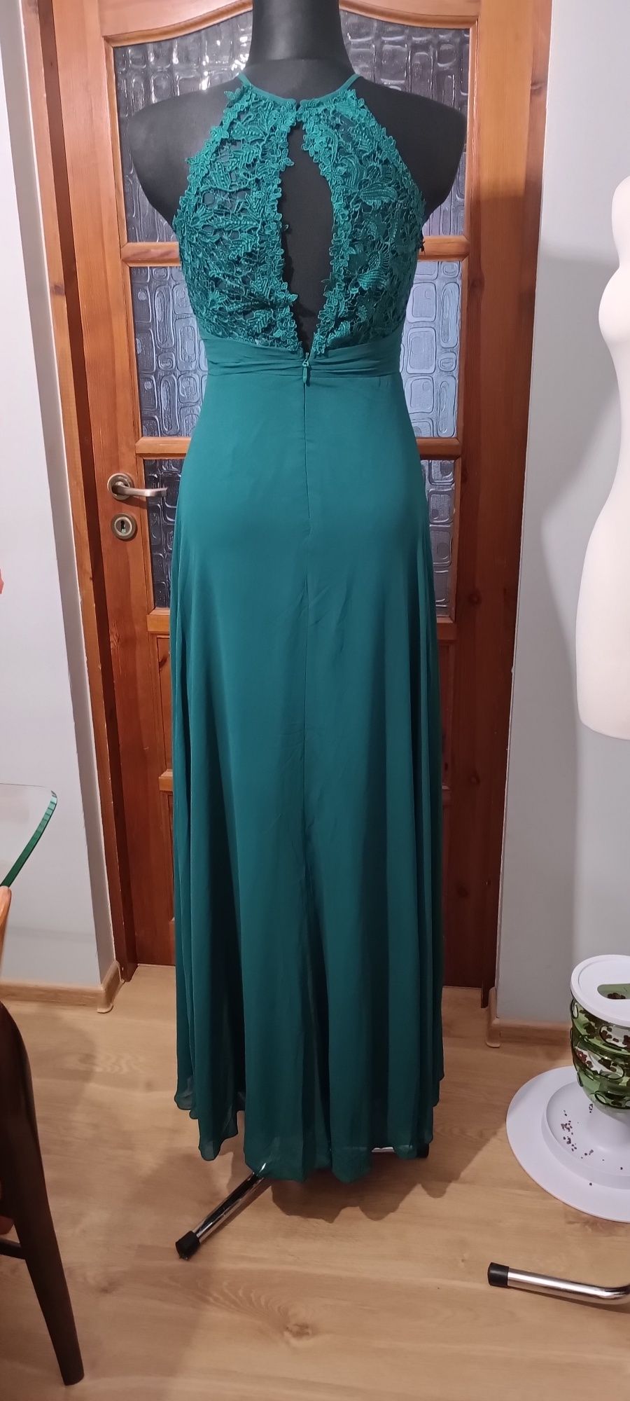 APART sukienka wieczorowa zielona maxi r. M z Metką